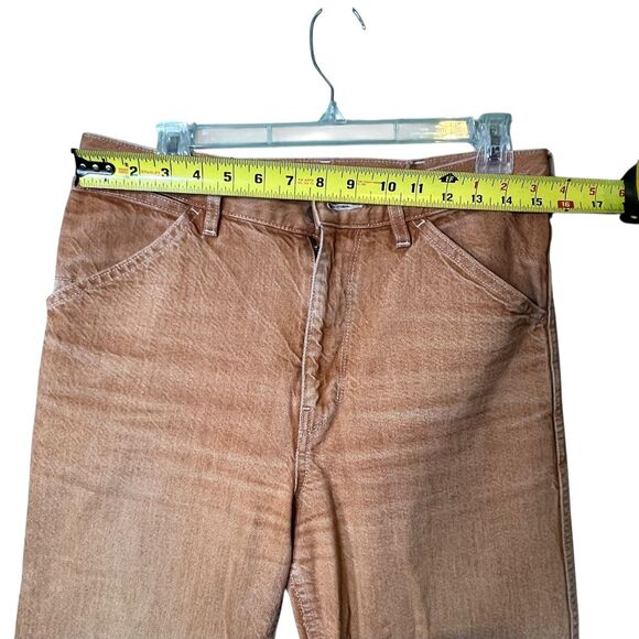 Uniqlo Jeans Women's 28 Burnt Orange Straight Leg Denim Casual Workwear Pants - Picture 7 of 12